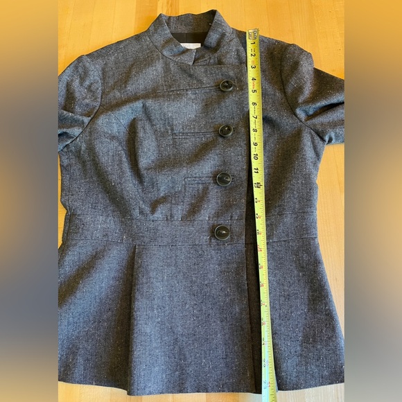 Badgley Mischka Military Style Fitted Blazer Wool & Silk Blend - Picture 14 of 16